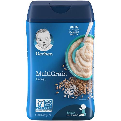 Gerber 2nd Foods Baby Cereal, Multigrain, 8 OZ