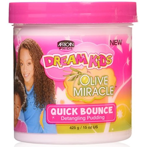 African Pride Dream Kids Olive Miracle Quick Bounce Detangling Pudding, 15 Oz