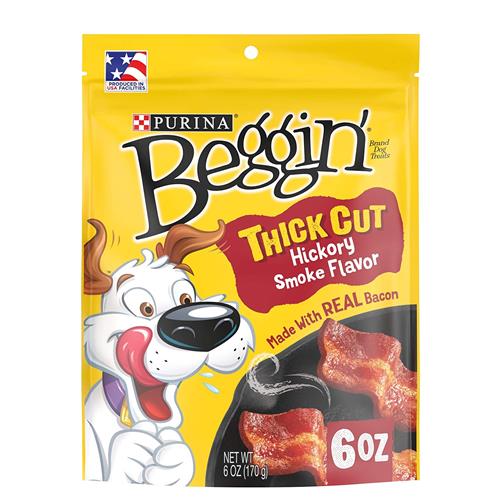 Purina Beggin' Strips Hickory Smoke Flavor Dry Dog Treats, 6 Oz.