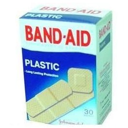 Band Aid Plastic Assorted, 30 Count