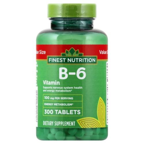 Finest Nutrition B6 Vitamin 300 Tablets - 100mg