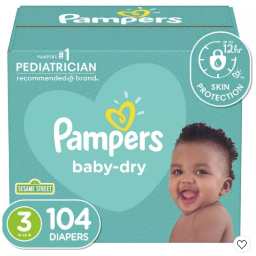 Pampers Baby Dry Diapers Size 3 - 104 Count