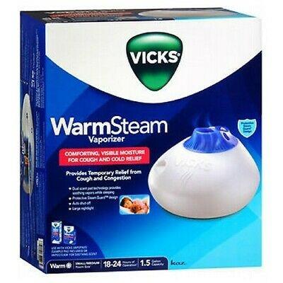 Vicks Warm Steam Vaporizer For Cold And Flu Relief 1.5 Gallon Tank