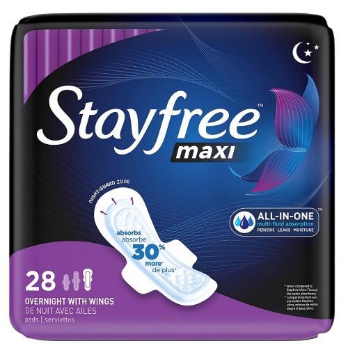 Stayfree Maxi Overnight With Wings 28's