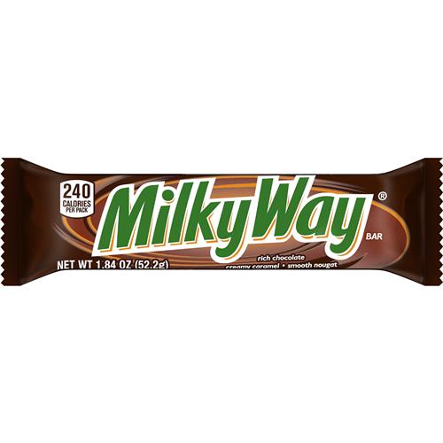 Milky Way Milk Chocolate Singles Size Candy Bars, 1.84 Oz