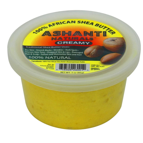 Ashanti Naturals 100% Soft and Creamy Natural African Shea Butter, 3 oz, Yellow