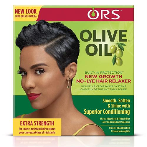 Ors Olive Oil No-Lye Relaxer New Growth Kit Extra Strength