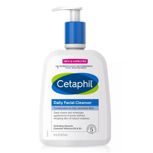 Cetaphil Daily Facial Cleanser, Combination To Oily, Sensitive Skin 16 Fl Oz