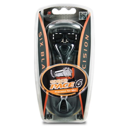 Dorco 6 Blade Men's Shaver With Cartridges, 2's