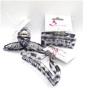 Pink Butterfly Black Opaque Large Hair Claw Clip