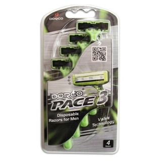 DORCO PACE MENS SHAVE 3 BLADE DISPOSABLE 4'S