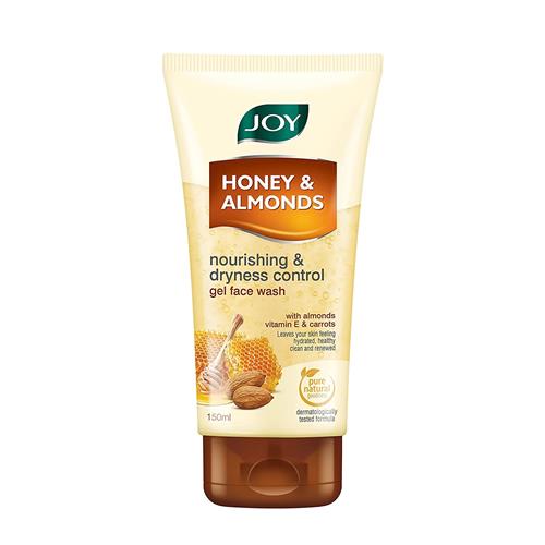Joy Honey & Almonds Nourishing & Dryness Control Gel Face Wash with Vitamin E & Carrots - 150ml