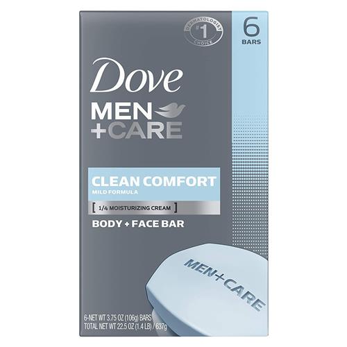 Dove Men + Care Body and Face Bar Clean Comfort 4 oz, 6 Bar