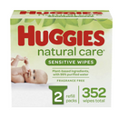 Huggies Unscented Sensitive Baby Wipes 352's