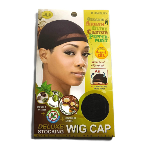 Organic Argan Olive Oil & Shea Butter Treated Deluxe Wig Cap 3 IN 1