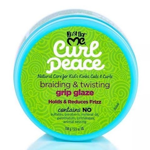 Just for Me Curl Peace Braiding & Twisting Grip Glaze - Holds & Reduces Frizz 5.5oz