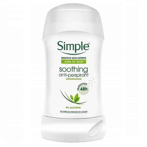 Simple Sensitive Skin Expert Soothing Anti-Perspirant Stick Unfragranced 40ml