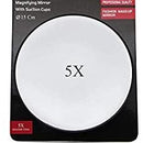 Makeup Mirror With Suction Cups, 5 × Magnifying