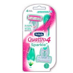 Shaver Schick Quattro 4 Sparkle for Women 2 Count