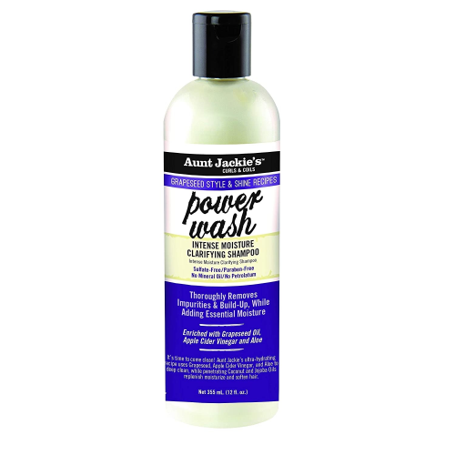 Aunt Jackie's Grapeseed Style & Shine Recipes Power Wash  Intense Moisture Clarifying Shampoo (12 oz.)