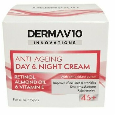 Derma V10 Innovations Anti Ageing Day & Night Cream 45+ 50ml