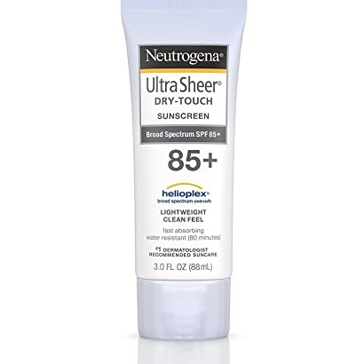 Neutrogena Ultra Sheer Dry-Touch Water Resistant and Non-Greasy Sunscreen Lotion with Broad Spectrum SPF 85, 3 fl. oz