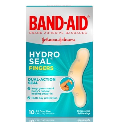 BAND AID HYDRO SEAL FINGERS (DUAL ACTION SEAL) 10 PCS