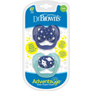 DR BROWN ADVANTAGE PACIFIER 2PK 0-6M