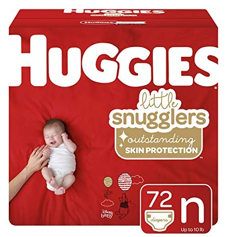 Huggies Little Snugglers Diapers, Size Newborn, 72 Count