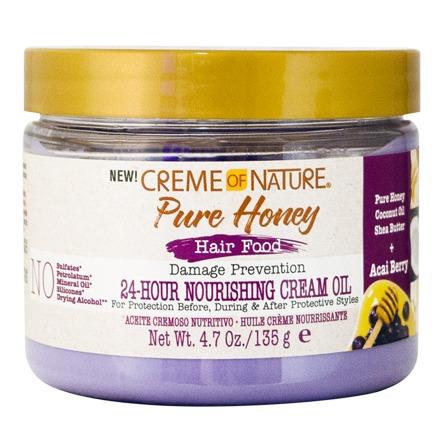 Creme of Nature Pure Honey Hair Food 24-Hour Nourishing Cream Oil 4.7oz