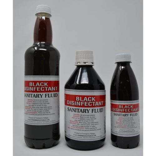 Black Disinfectant Sanitary Fluid