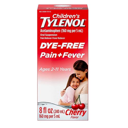 Tylenol Children's Acetaminophen Dye-Free Pain Relieving Liquid - Cherry - 8 fl oz