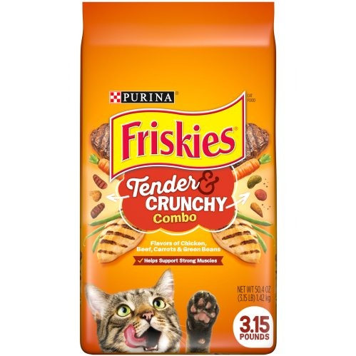 Purina Friskies Dry Cat Food, Tender & Crunchy Combo - 3.15 lb. Bags