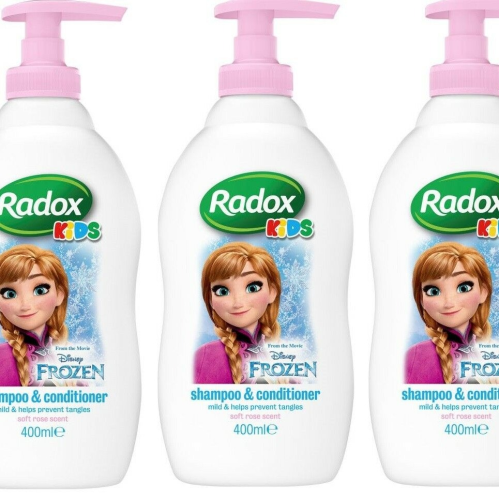 Radox Kids Disney Frozen Mild Shampoo & Conditioner Soft Rose for Tangles 400ml