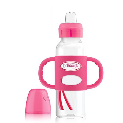 Dr. Brown's Milestones Transitional Sippy Bottle with Silicone Handles - 8 oz - 6m+