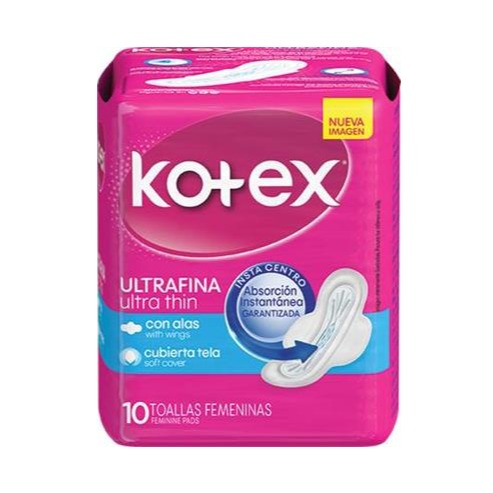 Kotex Ultra Thin Regular Pads With Wings 10's