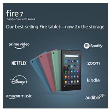 Fire 7 tablet, 7" display, 16 GB - With Alexa