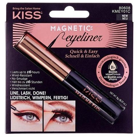 Kiss Magnetic Eyeliner, Black, 0.16 Ounce