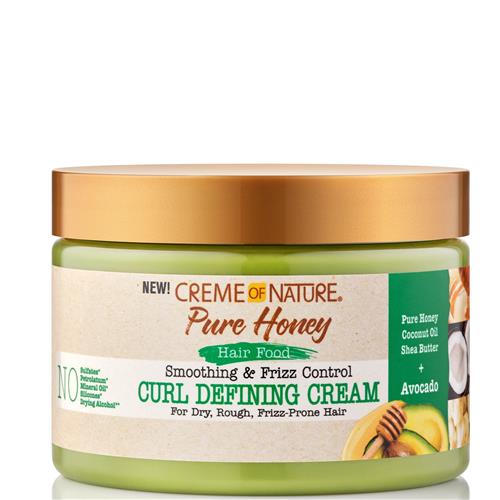 Creme of Nature Pure Honey Hair Food Smoothing & Frizz Control Avocado Curl Defining Cream 11.5oz