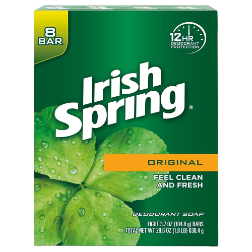 Irish Spring Original Deodorant Bar Soap, 8 Count