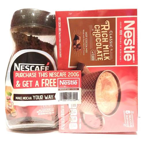 Nescafe Classic Coffee 200g With Free Rich Milk Chocolate