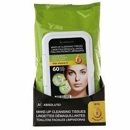 ABSOLUTE NEW YORK MAKE-UP CLEANSING TISSUES - CUCUMBER