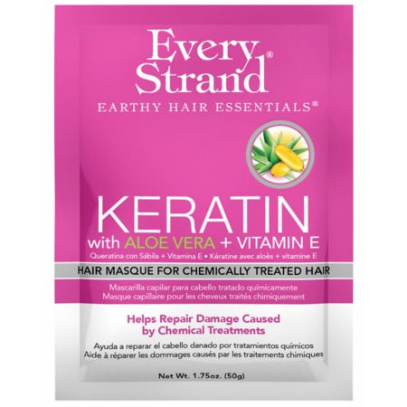 Every Strand Keratin with Aloe + Vitamin E Hair Masque for Chemically Treated Hair, 1.75 Oz