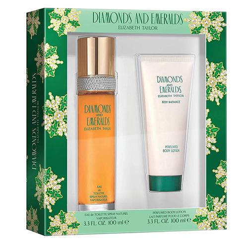 Elizabeth Taylor Diamonds & Emeralds Women's Fragrance 2 Piece Gift Set, 3.3 fl oz