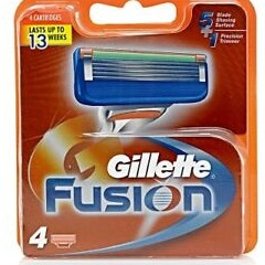 Gillette Fusion Razor Blades for Men, 4 Refills