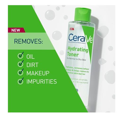 CeraVe Hydrating Toner for Face, Alcohol Free Facial Toner for Normal to Dry Skin - 6.8 fl oz