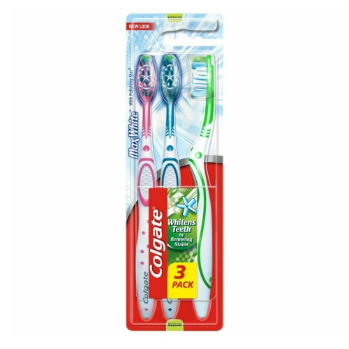 Colgate Max White Medium Toothbrush 3PK