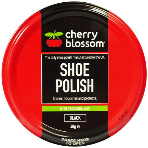 Cherry Blossom Black Shoe Polish Tin, 40g