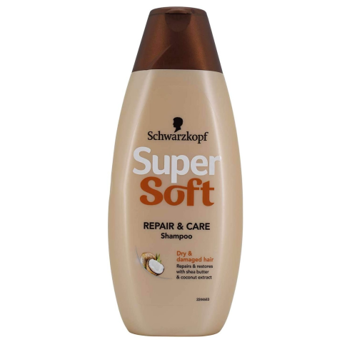 Schwarzkopf Supersoft Repair And Care Coconut Shampoo 400ml.