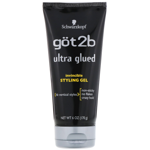 Got2b Ultra Glued Invincible Styling Hair Gel, 6 Ounce